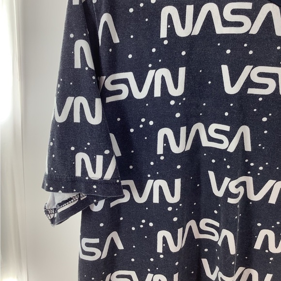 NASA T-Shirt Size American Dream Team Network Large Blue and white cotton - Picture 8 of 10